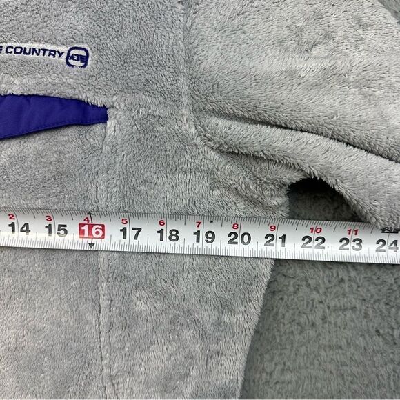 Free Country Sweater Womens Large Plush Sherpa Snap Pullover Faux Fur Comfort - Picture 10 of 13